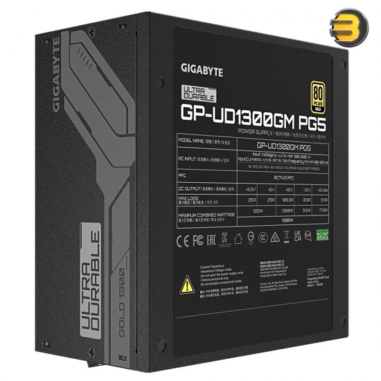 GIGABYTE PG5 1300W 80+ Gold Certified Fully Modular Power Supply ATX3.0  PCIe Gen 5.0