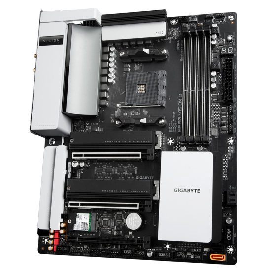 GIGABYTE B550 VISION D AM4 AMD B550 ATX Motherboard with Dual M.2, SATA 6Gb/s, Dual USB 3.2 Type-C with Titan Ridge, WIFI 6, Dual Intel GbE LAN, PCIe 4.0