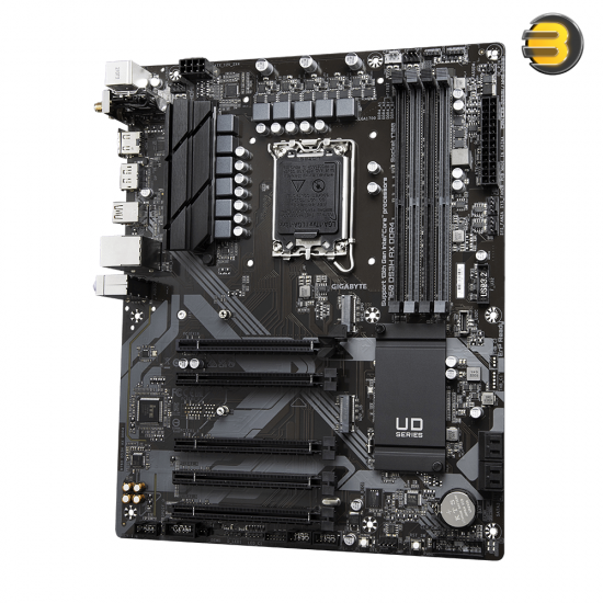 GIGABYTE B760M DS3H AX DDR4 — LGA 1700/ Intel/ B760/ M-ATX/ DDR4/ 2* M.2/ PCIe 4.0/ USB 3.2 Gen 2 Type-C/WiFi 6E/ 2.5GbE LAN/Q-Flash Plus/PCIe EZ-Latch/Gaming Motherboard