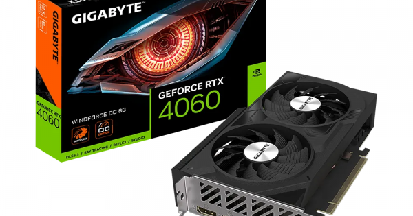 GIGABYTE RTX 4060 WINDFORCE OC 8G Graphics Card — 2X GIGABYTE RTX 4060 WINDFORCE OC 8G Graphics Card — 2X