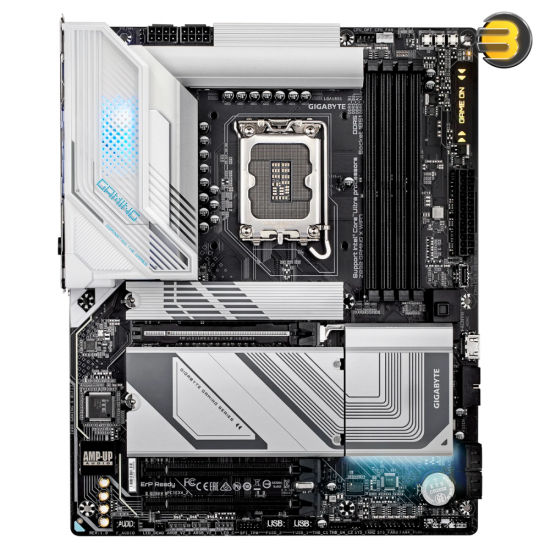 GIGABYTE Z890 GAMING X WIFI7 Motherboard - Supports Intel Core Ultra (Series 2), 16+1+2 Phase VRM, up to 8800MHz DDR5 (OC), 1xPCIe 5.0 + 3xPCIe 4.0, Wi-Fi 7, 2.5GbE LAN, Thunderbolt 4