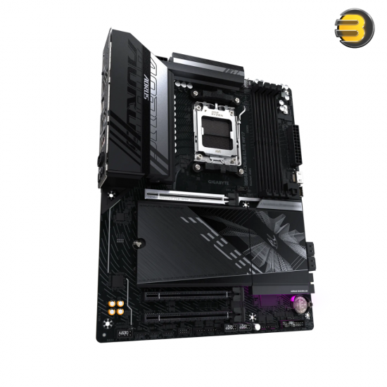 Gigabyte B850 A Elite WiFi 7 ATX Motherboard AMD Socket AM5 — AMD B850 Chipset, Supports Ryzen 7000 / 8000 / 9000 Series CPUs, 4x DDR5 DIMM up to 8200 MT/s OC, PCIe 5.0, 3x M.2 Slots, 2.5 GbE LAN, Wi-Fi 7, Bluetooth 5.4, DisplayPort, USB 3.2 Gen 2, RGB Fu