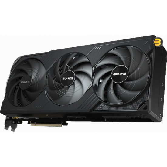 GIGABYTE GeForce RTX 5090 32GB GDDR7 WINDFORCE OC GIGABYTE GeForce RTX 5090 32GB GDDR7 WINDFORCE OC graphics card with triple-fan cooling and metal backplate
