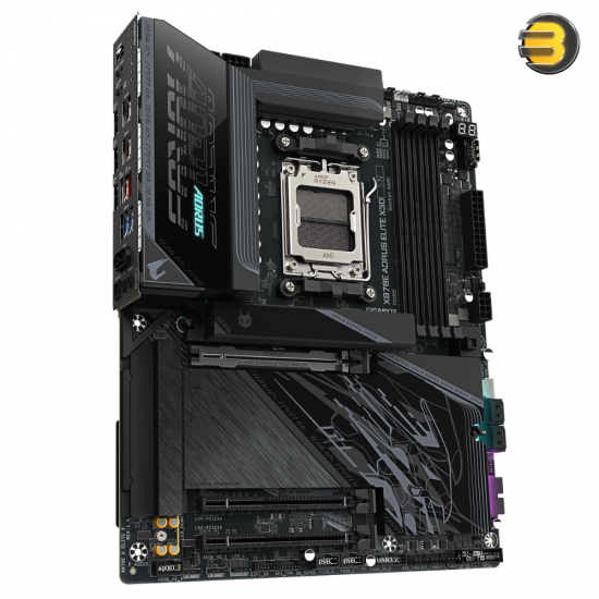 GIGABYTE X870E AORUS ELITE X3D ATX AM5 DDR5 Motherboard GIGABYTE X870E AORUS ELITE X3D ATX motherboard with AM5 socket, DDR5 slots, USB4 ports, Wi-Fi 7 and PCIe 5.0 support