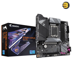 GIGABYTE B760M AORUS ELITE — Supports Intel Core 14th/ 13th /12th processors - Dual Channel DDR5 - Advanced Thermal Design & M.2 Thermal Guard - 2.5GbE LAN