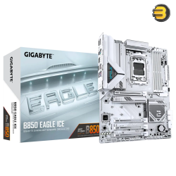 GIGABYTE B850 EAGLE ICE ATX Motherboard – AMD AM5 Socket, B850 Chipset, Dual Channel DDR5 Support, PCIe 5.0, Triple M.2 Slots, USB 3.2 Gen 2/Gen 1, HDMI/DisplayPort, 2.5GbE LAN