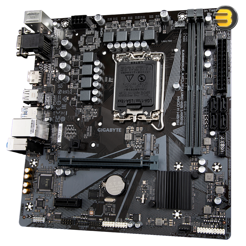 GIGABYTE H610M H DDR4 Intel H610 Motherboard with 6+1+1 Hybrid Phases ...