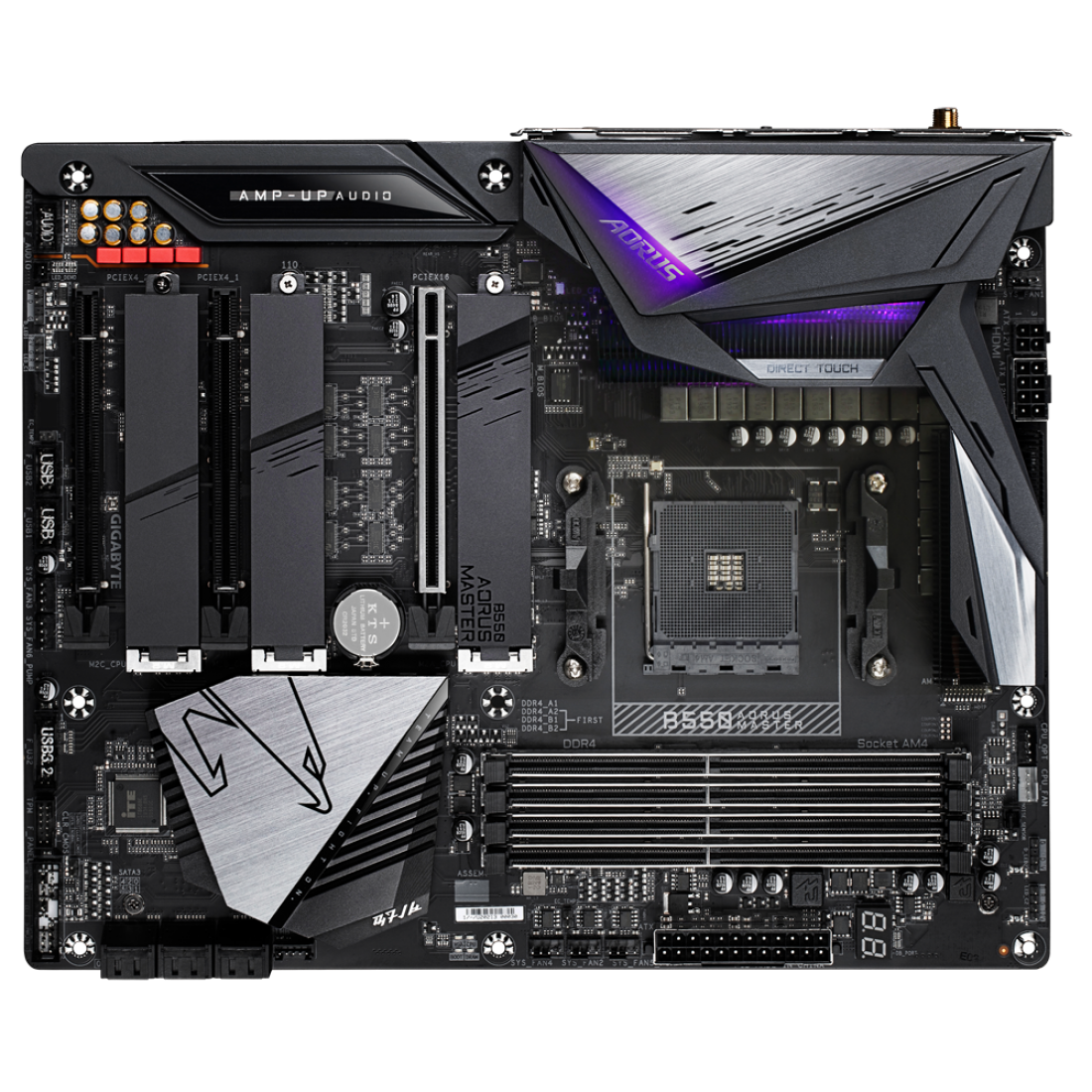 GIGABYTE B AORUS MASTER AM AMD B ATX Motherboard With Triple M SATA Gb S USB Gen