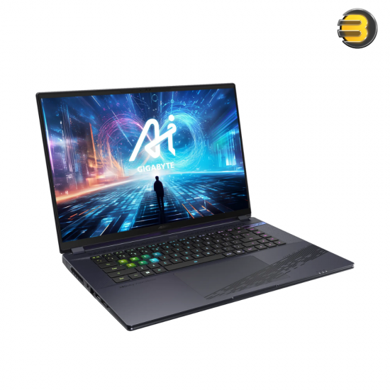 AORUS 16X AKG 2024 – Intel® Core i7-14650HX, NVIDIA RTX 4060 8GB, 16 WQXGA 165Hz, 16GB DDR5 RAM, 1TB M.2 NVMe SSD (PCIe Gen4x4), Wi‑Fi 7, Windows 11, 99Wh, TB4, 3‑Zone RGB Keyboard