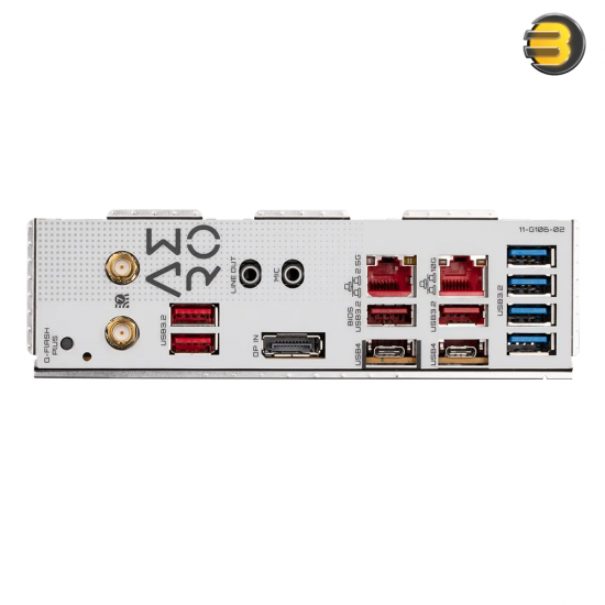 GIGABYTE TRX50 AERO D, E‑ATX sTR5 motherboard AMD TRX50 — supports Ryzen Threadripper 7000/PRO 7000WX, quad‑channel DDR5 RDIMM up to 1TB, 3× PCIe (2×5.0 x16 + 1×4.0 x16), 4× M.2 (3×5.0 x4 + 1×4.0 x4), dual USB4, 10GbE + 2.5GbE, Wi‑Fi 7/BT 5.3