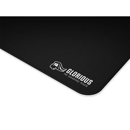 Glorious 3XL Extended Gaming Mouse Mat/Pad - Large, Wide (3XL Extended) Black Cloth Mousepad, Stitched Edges 