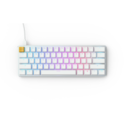 Glorious GMMK Modular Mechanical Gaming Keyboard - 60% Compact Size (61 Key) - RGB LED Backlit, Brown Switches, Hot Swap Switches (White)