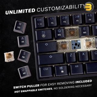 HK GAMING GK61 Mechanical Gaming Keyboard — 61 Keys Multi Color RGB Illuminated - LED Backlit - Wired - Programmable for PC/Mac - Gamer Tactile (Gateron Optical Brown) HK GAMING GK61 Mechanical Gaming Keyboard — 61 Keys Multi Color RGB Illuminated - LED Backlit - Wired - Programmable for PC/Mac - Gamer Tactile (Gateron Optical Brown)