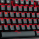 Redragon K552-BA Mechanical Gaming Keyboard and Mouse Combo & Large Mouse Pad, 87 Key RED LED Backlit Keyboard for Windows PC (Keyboard, Mouse, Mousepad Set)