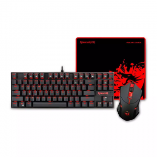 Redragon K552-BA Mechanical Gaming Keyboard and Mouse Combo & Large Mouse Pad, 87 Key RED LED Backlit Keyboard for Windows PC (Keyboard, Mouse, Mousepad Set) Redragon K552-BA Mechanical Gaming Keyboard and Mouse Combo & Large Mouse Pad, 87 Key RED LED Backlit Keyboard for Windows PC (Keyboard, Mouse, Mousepad Set)