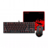 Redragon K552-BA Mechanical Gaming Keyboard and Mouse Combo & Large Mouse Pad, 87 Key RED LED Backlit Keyboard for Windows PC (Keyboard, Mouse, Mousepad Set)