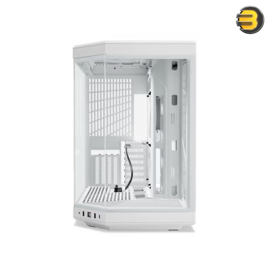 HYTE Y70 Snow White Dual-Chamber ATX Mid-Tower Case — Panoramic Tempered Glass, 4-Slot Vertical GPU with PCIe 4.0 Riser, Supports up to 360mm Radiators, Cooling for 10 Fans, USB-C 3.2 Gen 2, Advanced Cable Management, Modern Sleek Design HYTE Y70 Snow White Dual-Chamber ATX Mid-Tower Case — Panoramic Tempered Glass, 4-Slot Vertical GPU with PCIe 4.0 Riser, Supports up to 360mm Radiators, Cooling for 10 Fans, USB-C 3.2 Gen 2, Advanced Cable Management, Modern Sleek Design