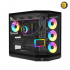 HYTE Y50 RGB Pitch Black Dual Chamber ATX PC Case – Panoramic Glass & Rear-Connect Support