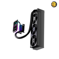 HYTE THICC Q80 Trio Digital Processor Cooling System – 360 mm Radiator, 5″ LCD Display, Dual Pumps, ARGB