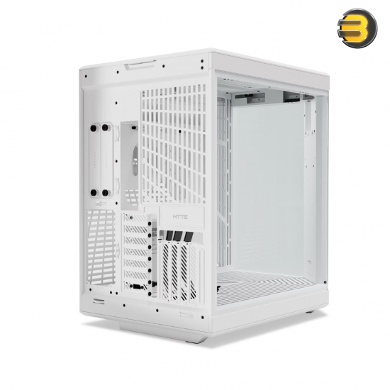 HYTE Y70 Touch Infinite ATX Dual-Chamber Snow White Case, 14.9 Inch Integrated 2.5K IPS Multi-Touch LCD — Panoramic Tempered Glass, 4-Slot Vertical GPU Mount, Up to 10 Fans, PCIe 4.0 Riser Included, Advanced Cable Management, Massive Cooling Support
