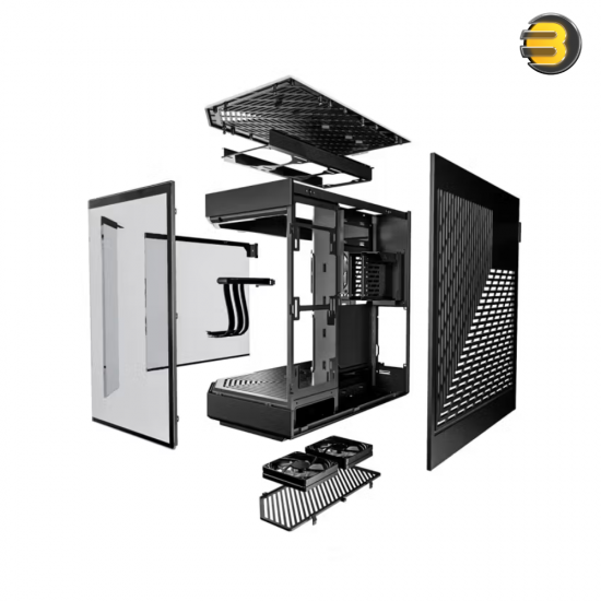 HYTE Y60 Pitch Black Dual-Chamber ATX Mid-Tower Case — Panoramic Tempered Glass, Vertical GPU with PCIe 4.0 Riser, Supports up to 360mm Radiators, Cooling with 3 Pre-Installed 120mm Fans, Advanced Cable Management, Sleek Modern Design HYTE Y60 Pitch Black Dual-Chamber ATX Mid-Tower Case — Panoramic Tempered Glass, Vertical GPU with PCIe 4.0 Riser, Supports up to 360mm Radiators, Cooling with 3 Pre-Installed 120mm Fans, Advanced Cable Management, Sleek Modern Design