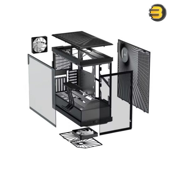 HYTE Y40 Pitch Black ATX Mid-Tower Case 50L – Vertical GPU Support, PCIe 4.0 Riser Included, Up to 360mm Radiators HYTE Y40 Pitch Black ATX Mid-Tower Case 50L – Vertical GPU Support, PCIe 4.0 Riser Included, Up to 360mm Radiators