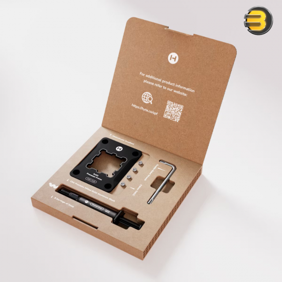 HYTE Solid Processor Frame Pitch Black – Mount for AMD AM5 Socket, Includes 2 g Thermal Goop HYTE Solid Processor Frame Pitch Black – Mount for AMD AM5 Socket, Includes 2 g Thermal Goop