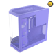 HYTE Y50 RGB Taro Milk Pastel Purple Dual Chamber ATX PC Case HYTE Y50 RGB Taro Milk Pastel Purple dual chamber ATX PC case with 3-piece panoramic tempered glass, included FE12RTR 360mm single-frame ARGB fan, and rear-connect support