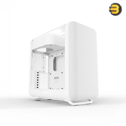 HYTE X50G Snow White ATX Mid-Tower Case – 63L Volume, Laminated Acoustic Glass, Supports GPUs up to 430 mm