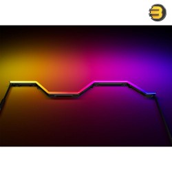 HYTE Noodle LN60 RGB Digital Lighting Strip – Black, 575 × 5.3 × 14 mm, 40-LED, 215° Viewing Angle