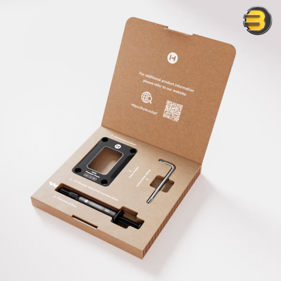 HYTE Solid Processor Frame Pitch Black – Universal Mount for LGA1851 with 2 g Thermal Goop & Wrench