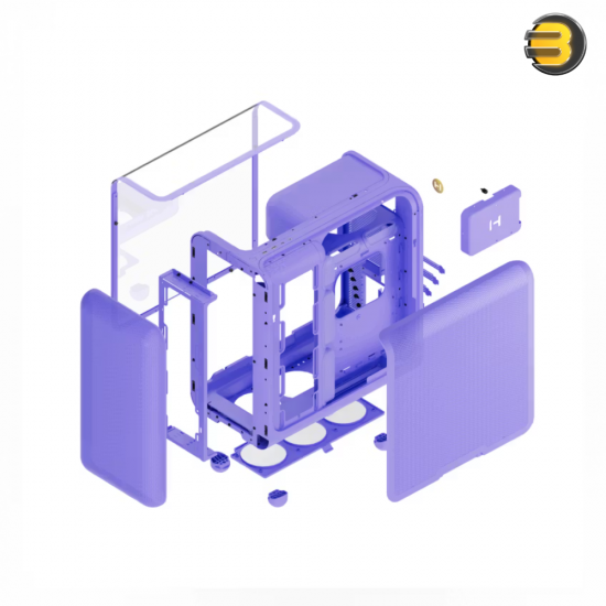 HYTE X50G Taro Milk ATX Mid-Tower Case – 63 L, Laminated Acoustic Glass, Supports GPU up to 430 mm HYTE X50G Taro Milk ATX Mid-Tower Case – 63 L, Laminated Acoustic Glass, Supports GPU up to 430 mm