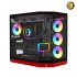 HYTE Y50 RGB Black Cherry Dual Chamber ATX PC Case – Panoramic Glass & Rear-Connect Support