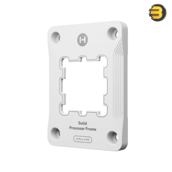HYTE Solid Processor Frame Snow White – Mount for AMD AM5 Socket, Includes 2 g Thermal Goop HYTE Solid Processor Frame Snow White – Mount for AMD AM5 Socket, Includes 2 g Thermal Goop