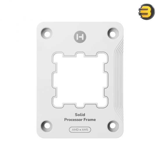 HYTE Solid Processor Frame Snow White – Mount for AMD AM5 Socket, Includes 2 g Thermal Goop HYTE Solid Processor Frame Snow White – Mount for AMD AM5 Socket, Includes 2 g Thermal Goop