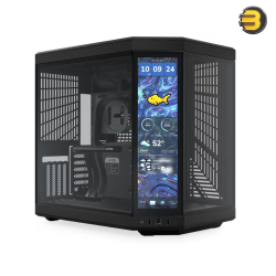 HYTE Y70 Touch Infinite ATX Dual-Chamber Pitch Black Case, 14.9 Inch Integrated 2.5K IPS Multi-Touch LCD — Panoramic Tempered Glass, 4-Slot Vertical GPU Mount, Up to 10 Fans, PCIe 4.0 Riser Included, Advanced Cable Management, Massive Cooling Support HYTE Y70 Touch Infinite ATX Dual-Chamber Pitch Black Case, 14.9 Inch Integrated 2.5K IPS Multi-Touch LCD — Panoramic Tempered Glass, 4-Slot Vertical GPU Mount, Up to 10 Fans, PCIe 4.0 Riser Included, Advanced Cable Management, Massive Cooling Support