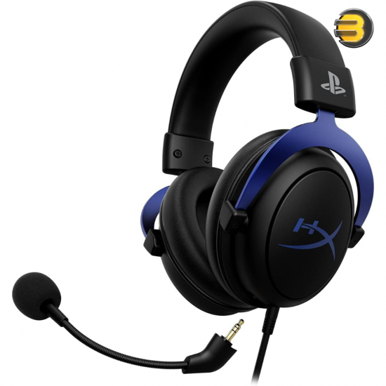 HyperX Cloud Gaming Headset — PlayStation Official Licensed Product, for PS5 and PS4, Memory Foam comfort, Noise-cancelling mic, Durable aluminium frame