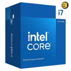 Intel Core i7-14700F 2.1GHz LGA 1700 Desktop Processor, 20 Cores & 28 Threads, 5.4 GHz Max Turbo Boost, 33MB Cache, Dual-CH DDR5-5600 ECC Memory / 192GB Max, Hybrid Core Arch | BX8071514700FSRN3Z