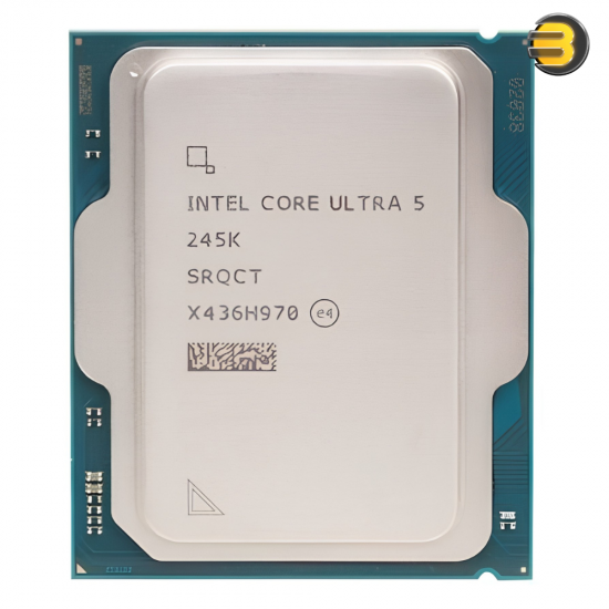 Intel Core Ultra 5 245K Arrow Lake desktop processor tray with 14 cores, 5.2 GHz boost, DDR5-6400 support, integrated Xe-LPG graphics and FCLGA1851 socket