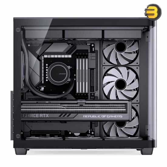 JONSBO TK-3 Black ATX Mid Tower Case, 0.7mm Steel — Curved 4mm Tempered Glass, Supports ITX/M-ATX/ATX, Dual 360mm Radiators, Up to 10x 120mm Fans, USB 3.2 Gen2 Type-C, 7 Expansion Slots, 165mm CPU Cooler, 420mm GPU