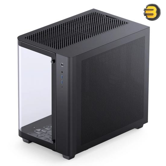 JONSBO TK-3 Black ATX Mid Tower Case, 0.7mm Steel — Curved 4mm Tempered Glass, Supports ITX/M-ATX/ATX, Dual 360mm Radiators, Up to 10x 120mm Fans, USB 3.2 Gen2 Type-C, 7 Expansion Slots, 165mm CPU Cooler, 420mm GPU