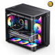 JONSBO TK-3 Black ATX Mid Tower Case, 0.7mm Steel — Curved 4mm Tempered Glass, Supports ITX/M-ATX/ATX, Dual 360mm Radiators, Up to 10x 120mm Fans, USB 3.2 Gen2 Type-C, 7 Expansion Slots, 165mm CPU Cooler, 420mm GPU