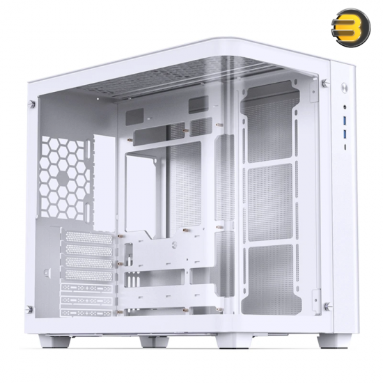 JONSBO TK-3 White ATX Mid Tower Case, 0.7mm Steel — Curved 4mm Tempered Glass, Supports ITX/M-ATX/ATX, Dual 360mm Radiators, Up to 10x 120mm Fans, USB 3.2 Gen2 Type-C, 7 Expansion Slots, 165mm CPU Cooler, 420mm GPU JONSBO TK-3 White ATX Mid Tower Case, 0.7mm Steel — Curved 4mm Tempered Glass, Supports ITX/M-ATX/ATX, Dual 360mm Radiators, Up to 10x 120mm Fans, USB 3.2 Gen2 Type-C, 7 Expansion Slots, 165mm CPU Cooler, 420mm GPU