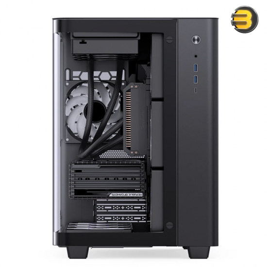JONSBO TK-3 Black ATX Mid Tower Case, 0.7mm Steel — Curved 4mm Tempered Glass, Supports ITX/M-ATX/ATX, Dual 360mm Radiators, Up to 10x 120mm Fans, USB 3.2 Gen2 Type-C, 7 Expansion Slots, 165mm CPU Cooler, 420mm GPU