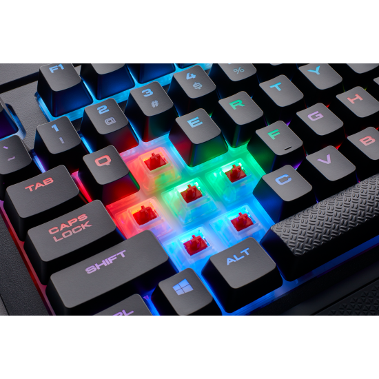 CORSAIR K68 RGB Mechanical Gaming Keyboard, Backlit RGB LED, Dust and Spill Resistant - Linear & Quiet - Cherry MX Red