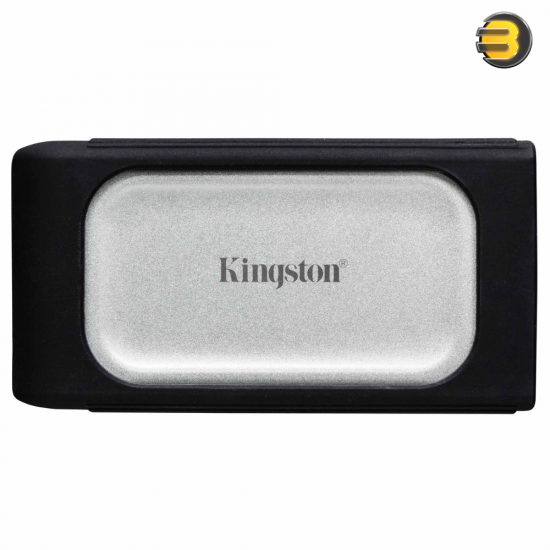 Kingston XS2000 Portable SSD 4TB with USB 3.2 Gen 2x2, 2000 MB/s read/write speed, IP55 rating and protective rubber sleeve