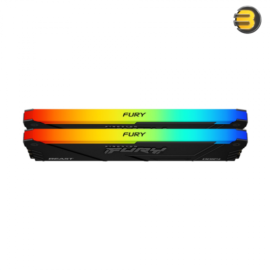 Kingston FURY Beast DDR4 3200MHz 16GB Kit (2×8GB) CL16 – Intel XMP Certified, Black Heatspreader (KF432C16BB2AK2/16)