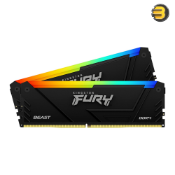 Kingston FURY Beast DDR4 3200MHz 16GB Kit (2×8GB) CL16 – Intel XMP Certified, Black Heatspreader (KF432C16BB2AK2/16)