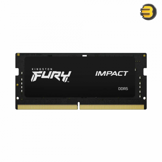 Kingston FURY Impact DDR5 5600MHz 32GB Kit (2×16GB) CL40 SO-DIMM – Plug-N-Play Laptop Memory (KF556S40IBK2-32)