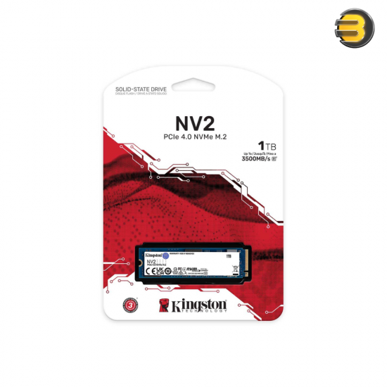 Kingston NV2 1TB M.2 2280 NVMe Internal SSD PCIe 4.0 Gen 4x4 Up to 3500 MB/s